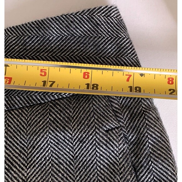 Nygard Collection Dress Slacks Womens 16 Herringbone Tweed Gray Wide Leg Pleated - Picture 8 of 11